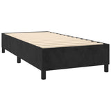 NNEVL Box Spring Bed Frame Black 107x203 cm King Single Size Velvet