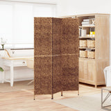 NNEVL Room Divider 3-Panel Brown 122x180 cm Water Hyacinth