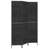 NNEVL Room Divider 3-Panel Black 122x180 cm Water Hyacinth