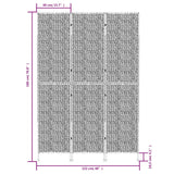 NNEVL Room Divider 3-Panel Black 122x180 cm Water Hyacinth