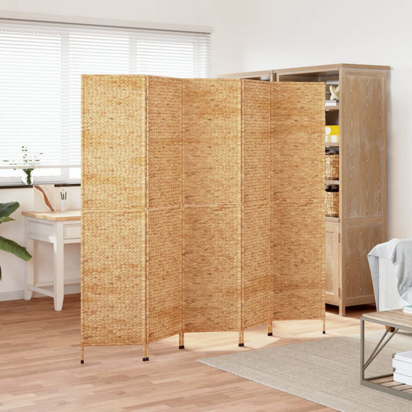 NNEVL Room Divider 5-Panel 205x180 cm Water Hyacinth
