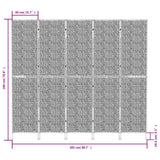 NNEVL Room Divider 5-Panel Brown 205x180 cm Water Hyacinth