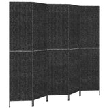 NNEVL Room Divider 5-Panel Black 205x180 cm Water Hyacinth
