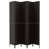 NNEVL Room Divider 5-Panel Black 205x180 cm Water Hyacinth