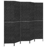 NNEVL Room Divider 5-Panel Black 205x180 cm Water Hyacinth