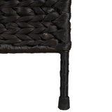 NNEVL Room Divider 5-Panel Black 205x180 cm Water Hyacinth