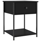 NNEVL Bedside Tables 2 pcs Black 44x45x58 cm Engineered Wood