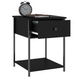 NNEVL Bedside Tables 2 pcs Black 44x45x58 cm Engineered Wood