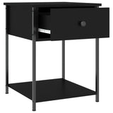 NNEVL Bedside Tables 2 pcs Black 44x45x58 cm Engineered Wood