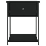 NNEVL Bedside Tables 2 pcs Black 44x45x58 cm Engineered Wood