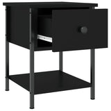 NNEVL Bedside Tables 2 pcs Black 34x35.5x45 cm Engineered Wood