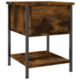 NNEVL Bedside Table Smoked Oak 34x35.5x45 cm Engineered Wood