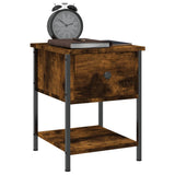 NNEVL Bedside Table Smoked Oak 34x35.5x45 cm Engineered Wood