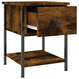 NNEVL Bedside Table Smoked Oak 34x35.5x45 cm Engineered Wood