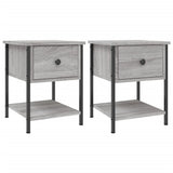 NNEVL Bedside Tables 2 pcs Grey Sonoma 34x35.5x45 cm Engineered Wood