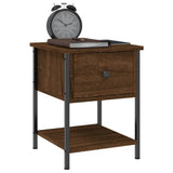 NNEVL Bedside Table Brown Oak 34x35.5x45 cm Engineered Wood