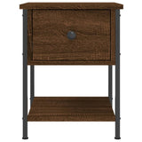 NNEVL Bedside Table Brown Oak 34x35.5x45 cm Engineered Wood