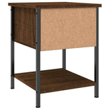 NNEVL Bedside Table Brown Oak 34x35.5x45 cm Engineered Wood
