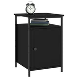 NNEVL Bedside Cabinets 2 pcs Black 40x42x60 cm Engineered Wood