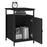 NNEVL Bedside Cabinets 2 pcs Black 40x42x60 cm Engineered Wood