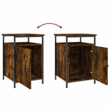 NNEVL Bedside Cabinet Smoked Oak 40x42x60 cm Engineered Wood