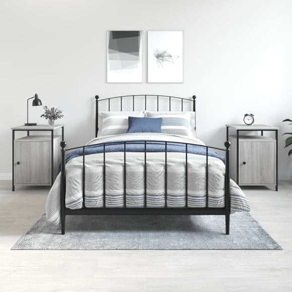 NNEVL Bedside Cabinets 2 pcs Grey Sonoma 40x42x60 cm Engineered Wood
