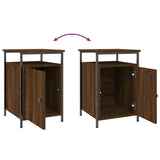 NNEVL Bedside Cabinets 2 pcs Brown Oak 40x42x60 cm Engineered Wood