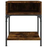 NNEVL Bedside Table Smoked Oak 40x41x50 cm Engineered Wood