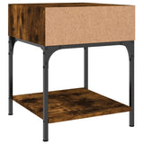 NNEVL Bedside Table Smoked Oak 40x41x50 cm Engineered Wood