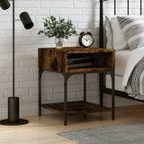 NNEVL Bedside Table Smoked Oak 40x41x50 cm Engineered Wood