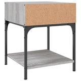 NNEVL Bedside Table Grey Sonoma 40x41x50 cm Engineered Wood