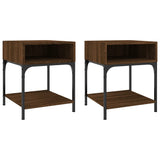 NNEVL Bedside Tables 2 pcs Brown Oak 40x41x50 cm Engineered Wood