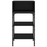 NNEVL Bedside Tables 2 pcs Black 35x34.5x70 cm Engineered Wood