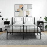 NNEVL Bedside Tables 2 pcs Black 35x34.5x70 cm Engineered Wood