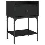 NNEVL Bedside Table Black 40.5x31x60 cm Engineered Wood
