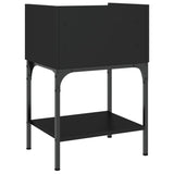 NNEVL Bedside Table Black 40.5x31x60 cm Engineered Wood