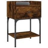 NNEVL Bedside Table Smoked Oak 40.5x31x60 cm Engineered Wood