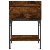 NNEVL Bedside Table Smoked Oak 40.5x31x60 cm Engineered Wood