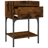 NNEVL Bedside Table Smoked Oak 40.5x31x60 cm Engineered Wood