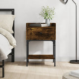 NNEVL Bedside Table Smoked Oak 40.5x31x60 cm Engineered Wood