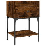 NNEVL Bedside Tables 2 pcs Smoked Oak 40.5x31x60 cm Engineered Wood