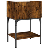 NNEVL Bedside Tables 2 pcs Smoked Oak 40.5x31x60 cm Engineered Wood