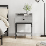 NNEVL Bedside Table Grey Sonoma 40.5x31x60 cm Engineered Wood