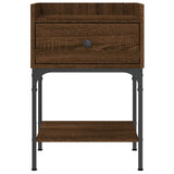 NNEVL Bedside Tables 2 pcs Brown Oak 40.5x31x60 cm Engineered Wood