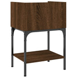 NNEVL Bedside Tables 2 pcs Brown Oak 40.5x31x60 cm Engineered Wood