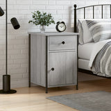 NNEVL Bedside Cabinet Grey Sonoma 40x42x60 cm Engineered Wood