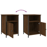 NNEVL Bedside Cabinet Brown Oak 40x42x60 cm Engineered Wood
