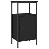 NNEVL Bedside Cabinets 2 pcs Black 41x31x80 cm Engineered Wood