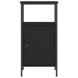 NNEVL Bedside Cabinets 2 pcs Black 41x31x80 cm Engineered Wood