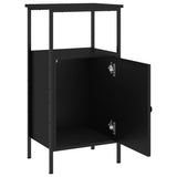 NNEVL Bedside Cabinets 2 pcs Black 41x31x80 cm Engineered Wood
